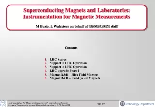 Superconducting Magnets and Laboratories: Instrumentation for Magnetic Measurements
