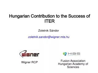 Hungarian Contribution to the Success of ITER