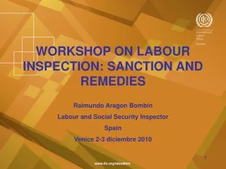 WORKSHOP ON LABOUR INSPECTION: SANCTION AND REMEDIES