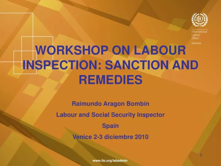 workshop on labour inspection sanction