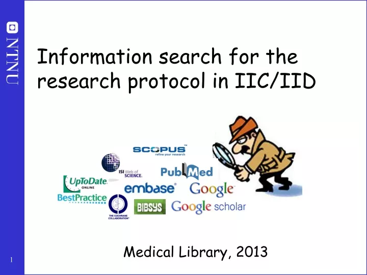 information search for the research protocol