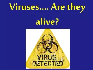 Viruses…. Are they alive?