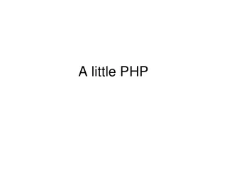 A little PHP