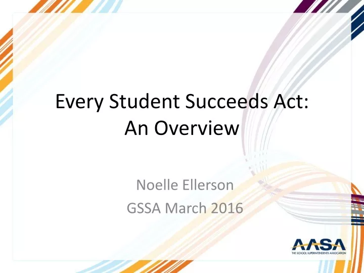 every student succeeds act an overview
