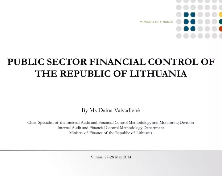public sector financial control of the republic
