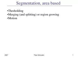 Segmentation, area based