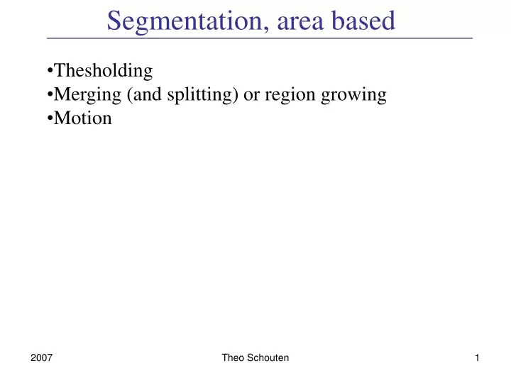 segmentation area based