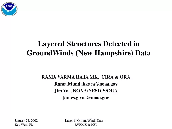 layered structures detected in groundwinds new hampshire data