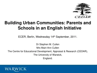 Building Urban Communities: Parents and Schools in an English Initiative