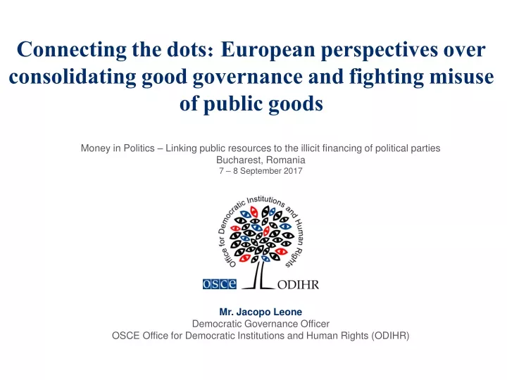 connecting the dots european perspectives over