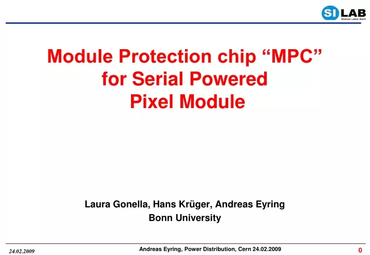 module protection chip mpc for serial powered pixel module