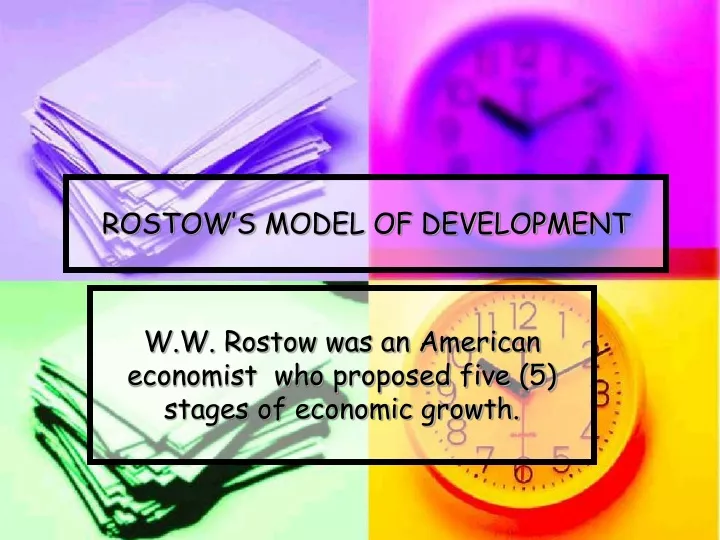 rostow s model of development