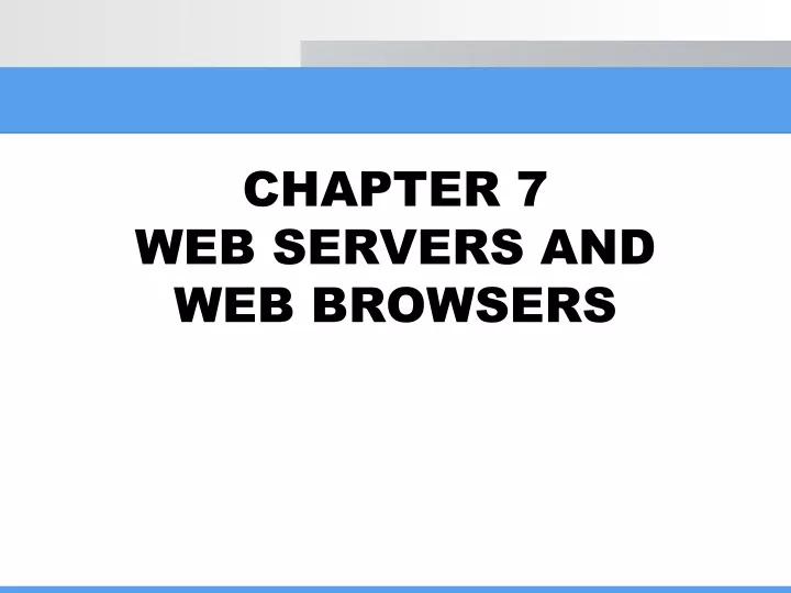 chapter 7 web servers and web browsers
