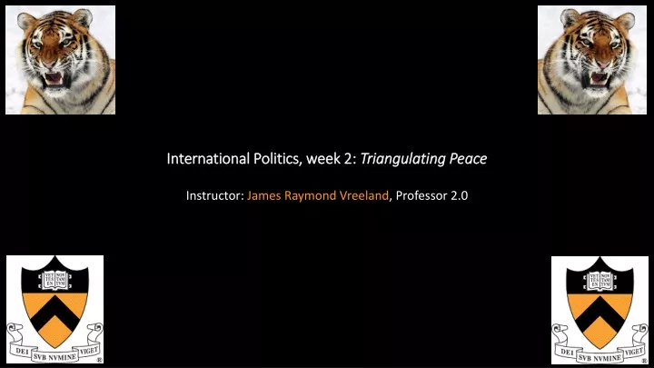 international politics week 2 triangulating peace