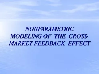 NONPARAMETRIC  MODELING OF  THE  CROSS-MARKET FEEDBACK  EFFECT