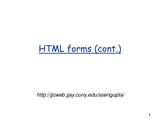 HTML forms (cont.)