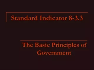 Standard Indicator 8-3.3