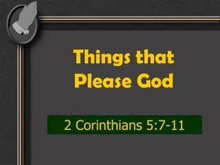 Things that Please God