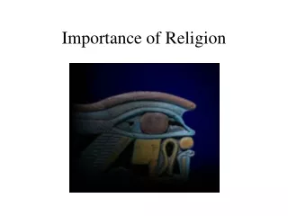 Importance of Religion