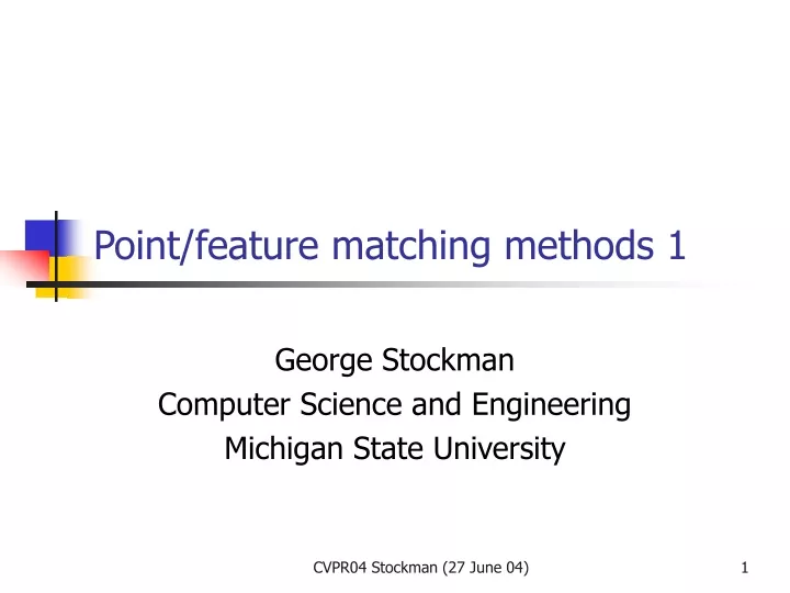 point feature matching methods 1