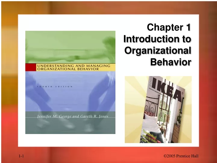 chapter 1 introduction to organizational behavior