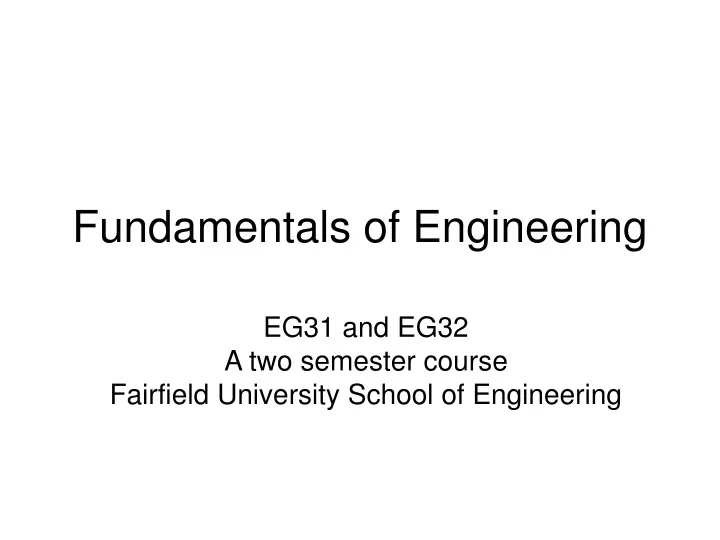 fundamentals of engineering