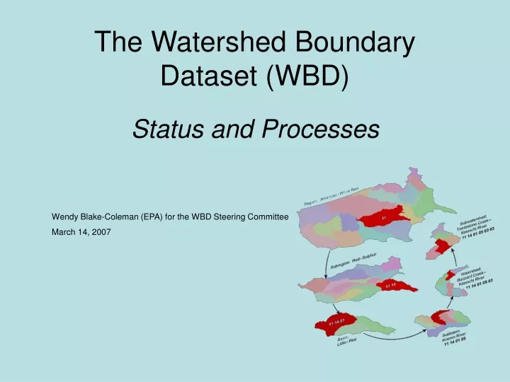 the watershed boundary dataset wbd