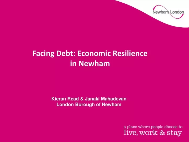 facing debt economic resilience in newham
