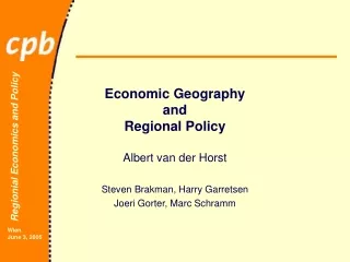 Economic Geography and Regional Policy