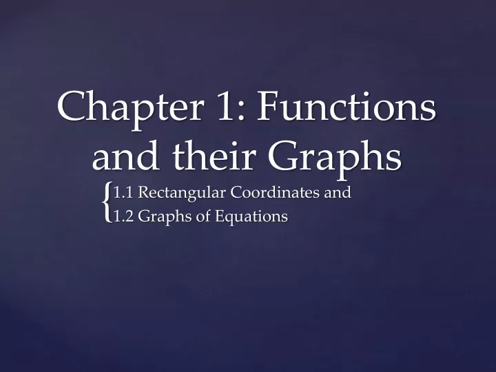 chapter 1 functions and their graphs