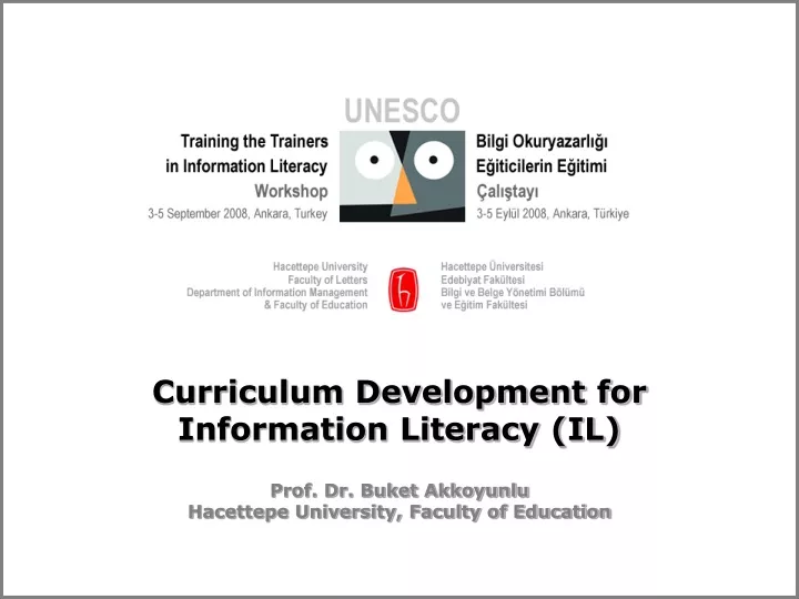 curriculum development for information literacy il