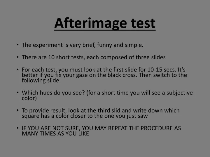 afterimage test