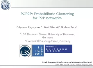PCP2P: Probabilistic Clustering  for P2P networks