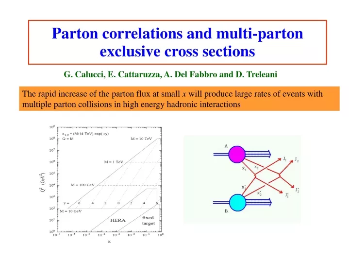 parton correlations and multi parton exclusive cross sections
