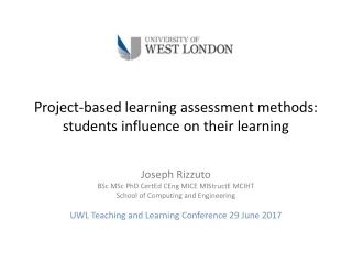 Project-based learning assessment methods: students influence on their learning