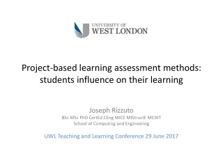 project based learning assessment methods students influence on their learning