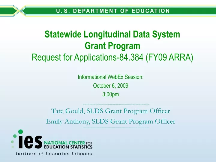statewide longitudinal data system grant program