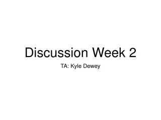 Discussion Week 2