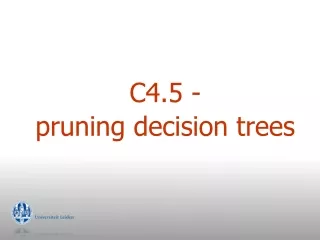 C4.5 - pruning decision trees