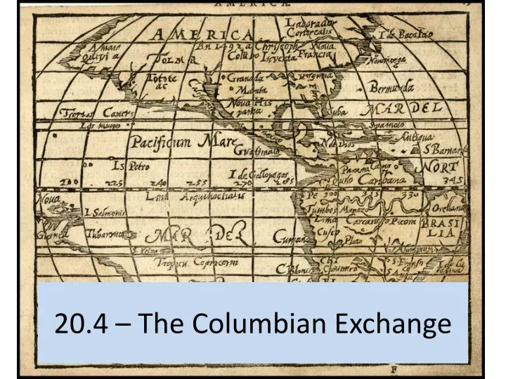 20 4 the columbian exchange