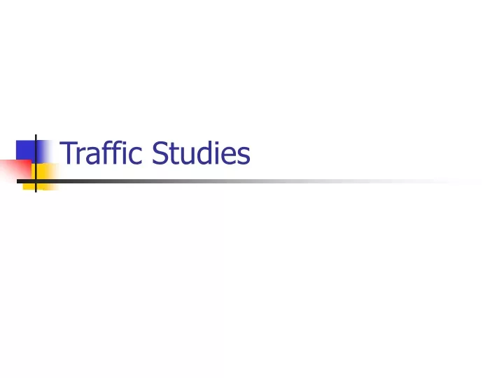 traffic studies