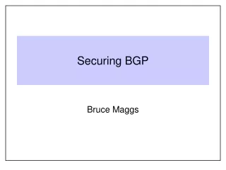 Securing BGP