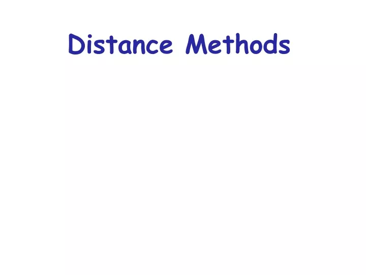 distance methods
