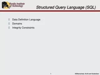 Structured Query Language (SQL)