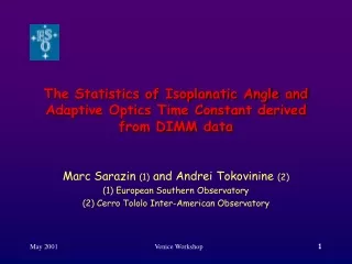 The Statistics of Isoplanatic Angle and Adaptive Optics Time Constant derived from DIMM data
