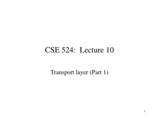 CSE 524:  Lecture 10