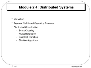 Module 2.4: Distributed Systems