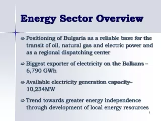Energy Sector Overview