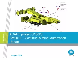 ACARP project C18023 CM2010 – Continuous Miner automation Update