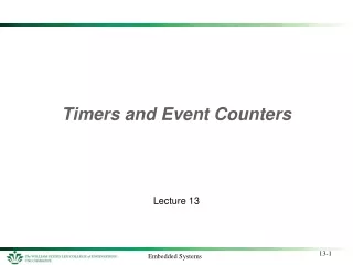 Timers and Event Counters